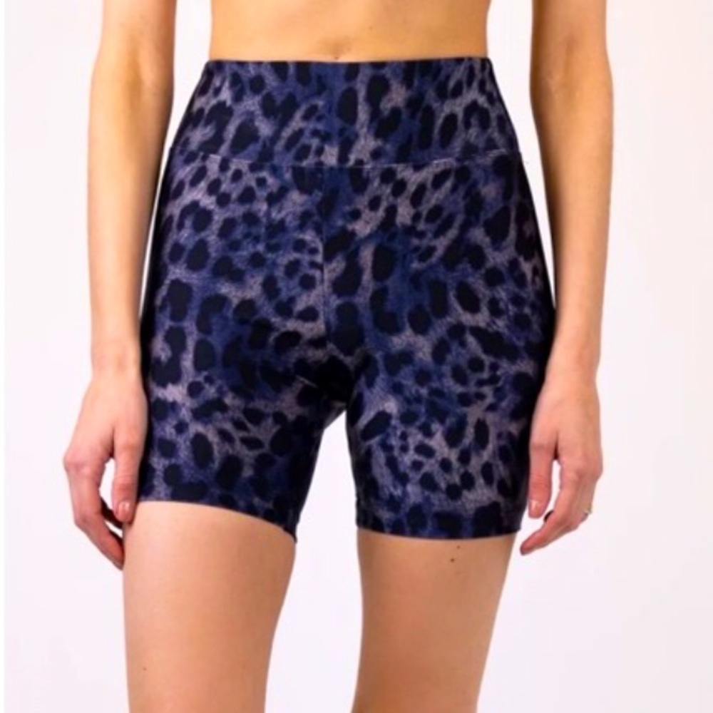 Koral Slalom Cheetara High Rise Bike Shorts Women Color Blue Size XS